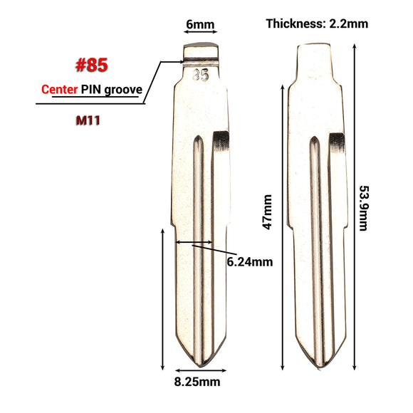 #85  Remote Key Blade for Chery M11 A3 Eastar Cross