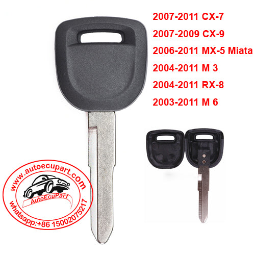 5pcs Ignition Key Shell Case Blank for Mazda 3 5 6 Cx-7 Mx-5 Miata