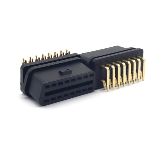 90 Degree 16-PIN OBD2  Female Connector 16PIN OBD Adapter Socket Plug for Diagnostic interface