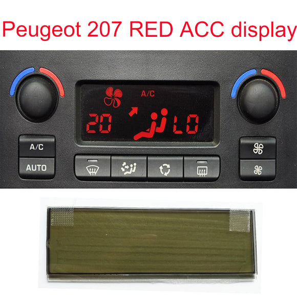 96430991XT Air Conditioning Pixel Repair Red LED Display for Peugeot 207