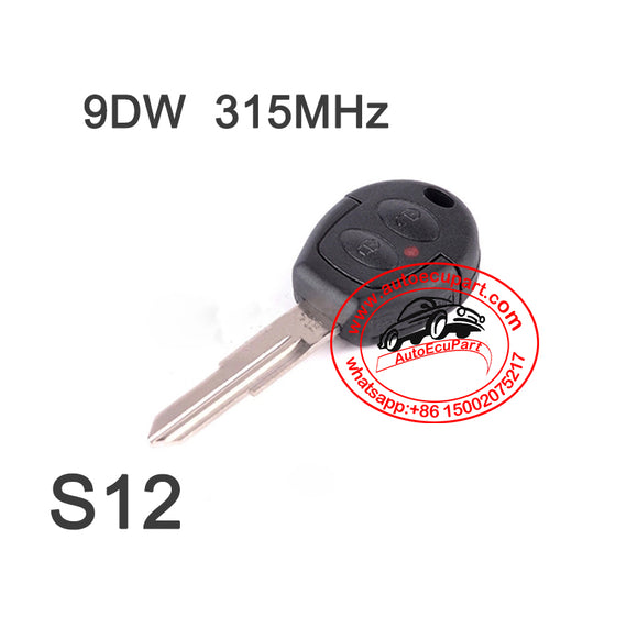 9DW Remote Control Key for Chery 433MHz / 315MHz  S12 Blade