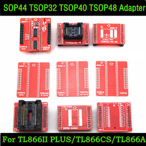 9pcs/set SOP44 TSOP32 TSOP40 TSOP48 Adapter IC Chip Socket for TL866, MINI Pro Universal programmer