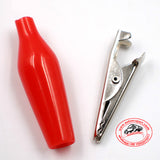 20pcs 28MM Metal Alligator Clip G98 Crocodile Electrical Clamp 10PCS Black & 10PCS Red with Plastic Boot