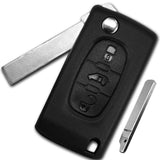 After Market Flip Remote Key 433Mhz PCF7941A / HITAG 2 / 46 chip for Peugeot Partner/ Citroen Berlingo (Van) 3 Button