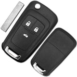 After Market V2T 01060512 Keyless Flip Key 433Mhz PCF7952E / HITAG 2 / 46 chip for Chevrolet Cruze Impala Malibu 3 Button