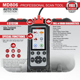 Autel MaxiDiag MD806 4 System (ABS SRS EPB DPF) OBD2 Diagnostic Tool Code Reader Scanner