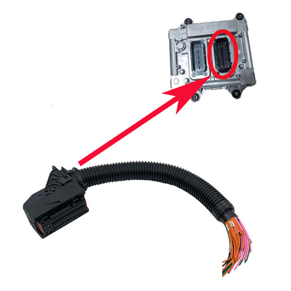 (Black) 76Pin ECU Connector Plug With Cable Harness for Xichai J6 Weichai 612650080075 3601115-91E-52E ECM