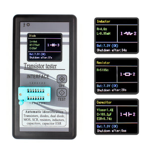 Component Tester Transistor Diode Capacitance ESR Meter Mosfet NPN MPN Mos Inductance