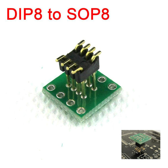 2pcs DIP8 to SOP8 Adapter SOIC8 Socket PCB 1.27mm / 2.54mm Adapter 8pin Sound card upgrade Converter board F/ Op amp