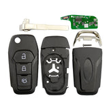 DS7T-15K601-B Flip Remote Key 433MHz HITAG-PRO ID-49 Chip for Ford KA+ Mondeo Galaxy S-Max 3 Button
