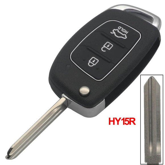 Flip Remote Key Shell Case for Hyundai Solaris ix35 ix45 ELANTRA Santa Fe Verna Solaris 3 Buttons HY15R