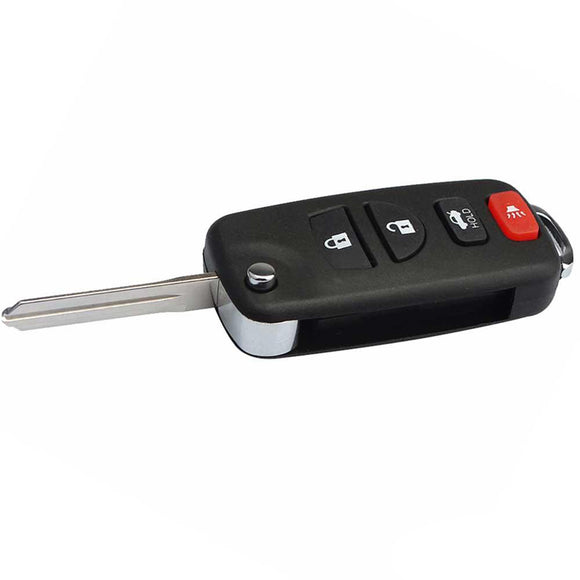 Flip Remote Key Shell Case for Infiniti G35 I35 350Z for Nissan Altima Sentra 4 Button