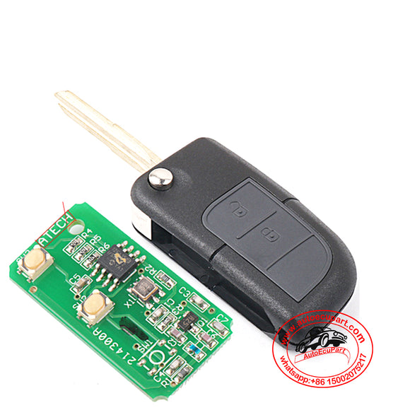 Flip Remote Key 433MHz 2 Button for Changan ALSVIN ATECH