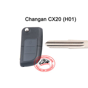 Flip Remote Key 433MHz 2 Button for Changan CX20 (H01)