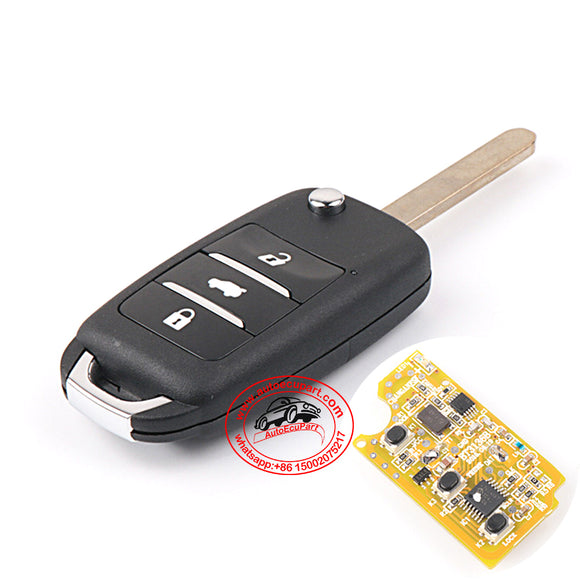 Flip Remote Key 433MHz 3 Button for Changan CS75 2016