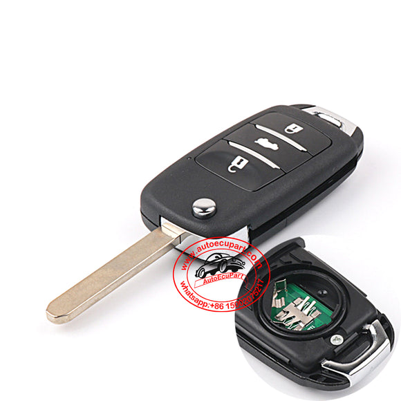 Flip Remote Key 433MHz 3 Button for Changan EADO 2010-2014