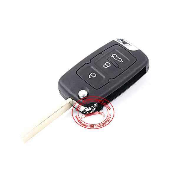 Flip Remote Key 433MHz ID46 Chip 3 Button for Geely EMGRAND EC8 Automatic (DELPHI)