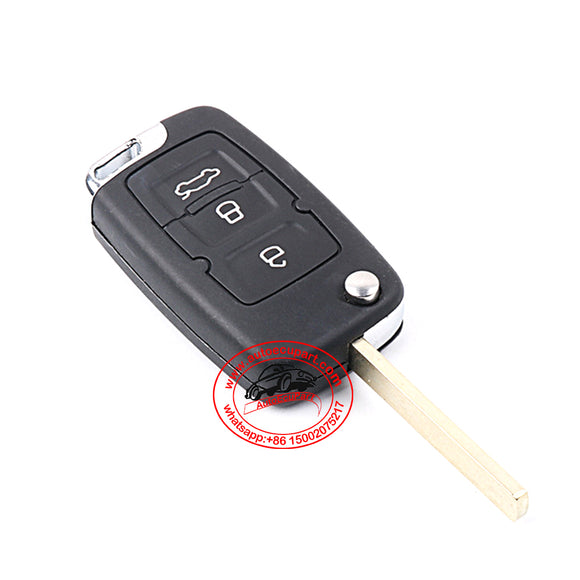 Flip Remote Key 433MHz ID46 Chip 3 Button for Geely EMGRAND EC8 (Mitsubishi)