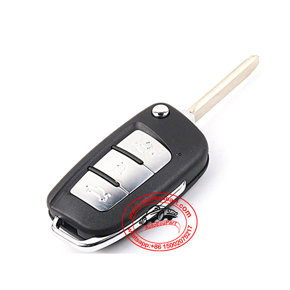 Flip Remote Key 433MHz ID47 3 Button for Geely VISION X3