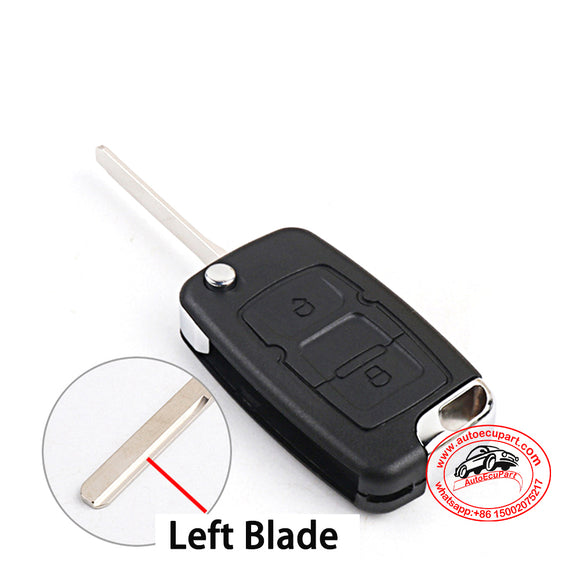 Flip Remote Key Shell Case 2 Button for Geely EMGRAND EC7 Left Blade
