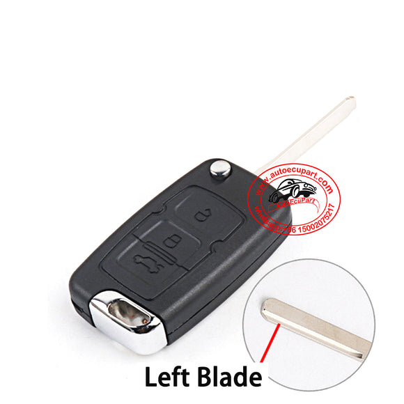 Flip Remote Key Shell Case 3 Button for Geely GLEAGLE Left Blade