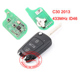 Flip Remote Key 433MHz ID46 3 Button for Great Wall C30