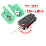 Flip Remote Key 433MHz ID46 3 Button for Great Wall C30