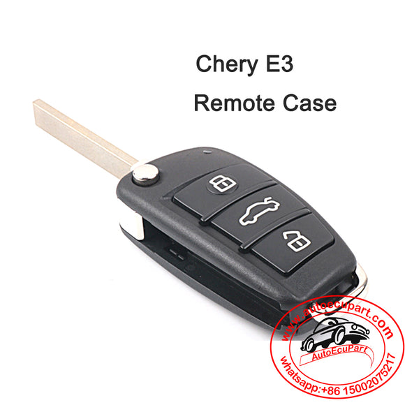 Flip Remote Key Shell Case 3 Button for Chery E3