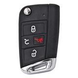 For Volkswagen Golf 2015 2016 2017 2018 2019 4Button Keyless Flip Key Megamos AES 315MHz ASK NBGFS12P01 2694A-FS12P01