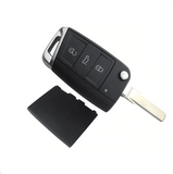 For Volkswagen VW Passat Tiguan Polo Auto Key Case 3 Buttons Car Styling Folding Flip Remote Key Shell Cover With Blade - 5 pcs