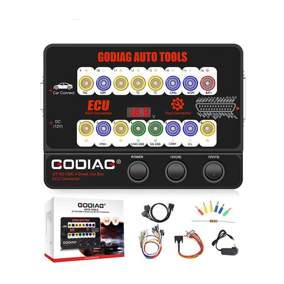 GODIAG GT100 OBDII Break Out Box OBD Breakout pinout ECU Connector