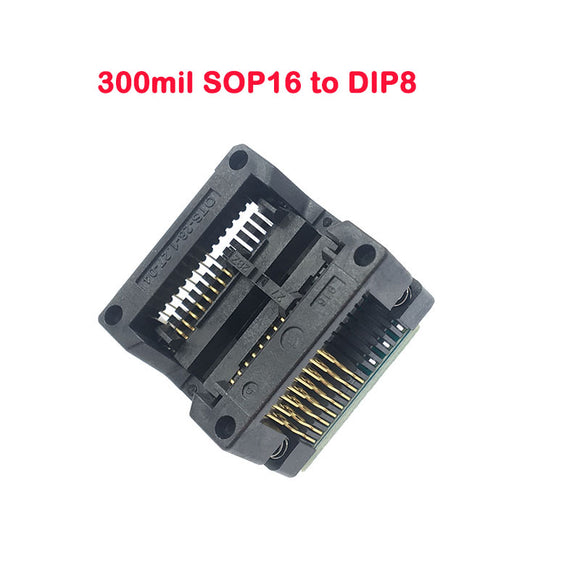 High Quality 300mil SOP16 to DIP8 IC Socket Adapter Suitable for EZP2010 EZP2013 CH341A TL866CS TL866A Programmer