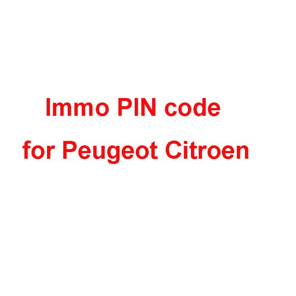 Immo PIN code Calculation Service for Peugeot Citroen