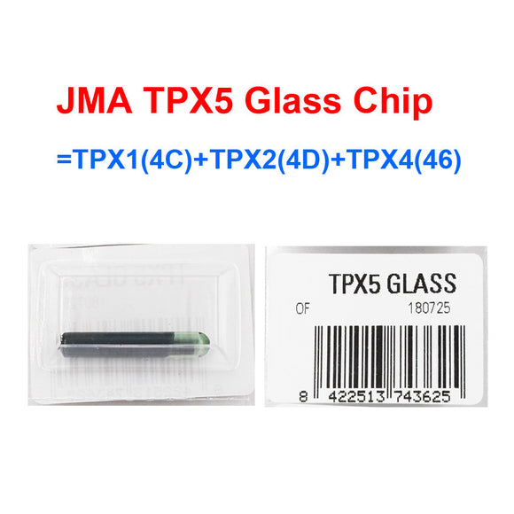 JMA TPX5 Original Glass Transponder Universal Cloneable Chip (Replace TPX1, TPX2, TPX4)