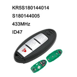 KR5S180144014 S180144005 Smart Key 433MHz ID47 HITAG-3 PCF7952F Chip for Nissan Pathfinder 3 Button