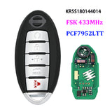 KR5S180144014 Smart Key 433MHz PCF7952LTT Chip for Nissan Patrol 5 Button