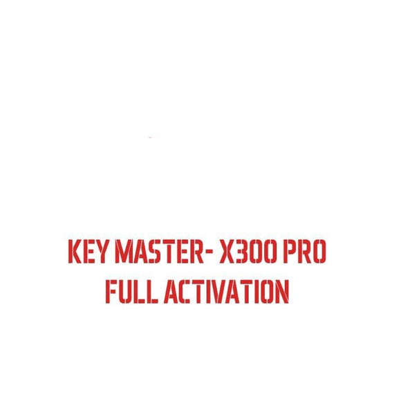 Key Master-X300 Pro Full Option Activation