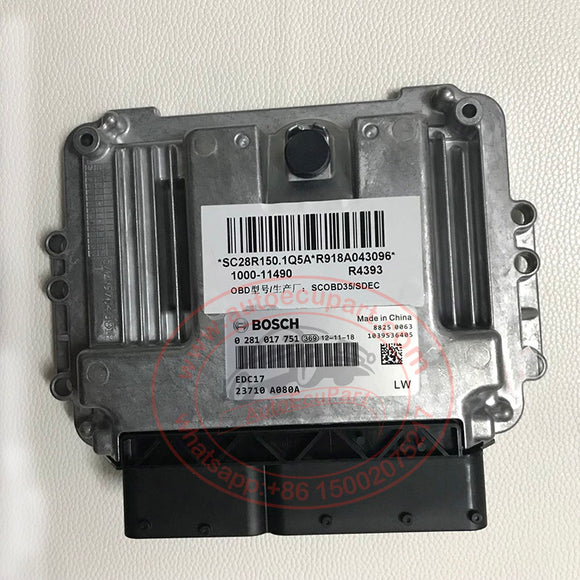 Original New Bosch EDC17 ECU 0281017751 for Dongfeng DFSK Truck Pickup Engine Computer ECM (0 281 017 751)