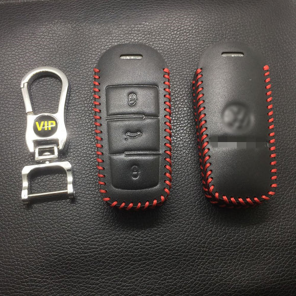 Leather Case for Volkswagen Magotan Smart Card Car Key - 5 Sets