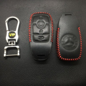 Leather Case for Benz New Full Smart Card Car Key - 5 Sets