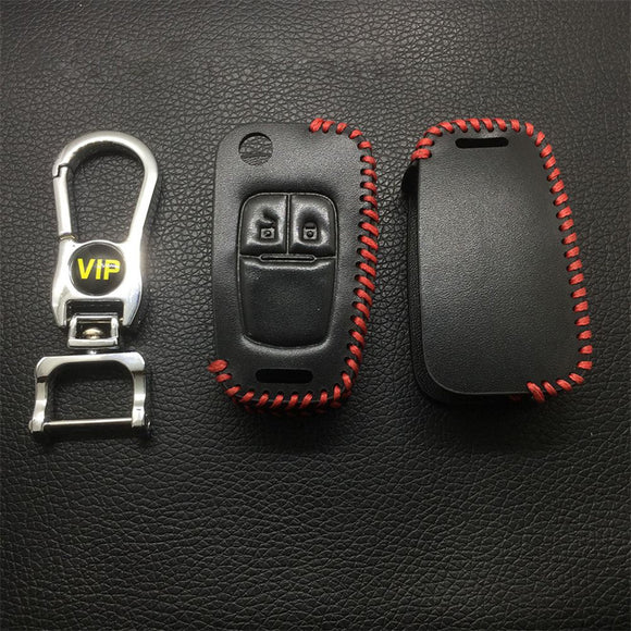 Leather Case for Buick/Chevrolet 2 Buttons Folding Car Key - 5 Sets