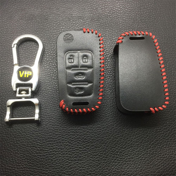 Leather Case for Buick Chevrolet 4 Buttons Folding Car Key - 5 Sets