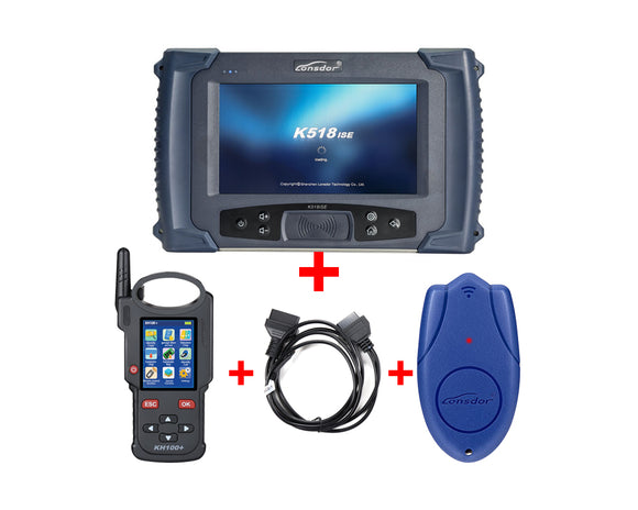 Lonsdor K518ISE Key Programmer & KH100+ Remote Key Programmer & LKE Smart Key Emulator & JCD-1 & JCD-2 Cable Set for Chrysler Jeep Dodge - 1 Year FREE UPDATE