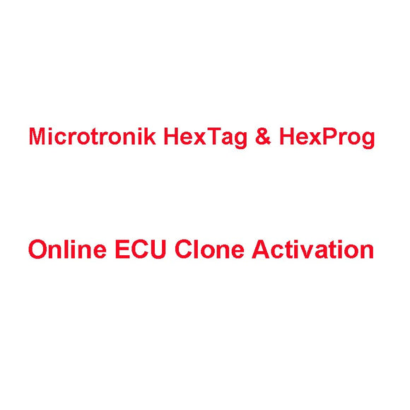 Microtronik HexTag & HexProg Online ECU Clone Activation License