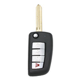 Modified Flip Remote Key Fob 315MHZ ID46 chip for Nissan VDO 4 Button