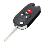 Modified Flip Remote Key Shell Case for NISSAN Cube Juke Rogue Note Micra
