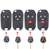 Modified Flip Remote Key Shell Case for NISSAN Cube Juke Rogue Note Micra