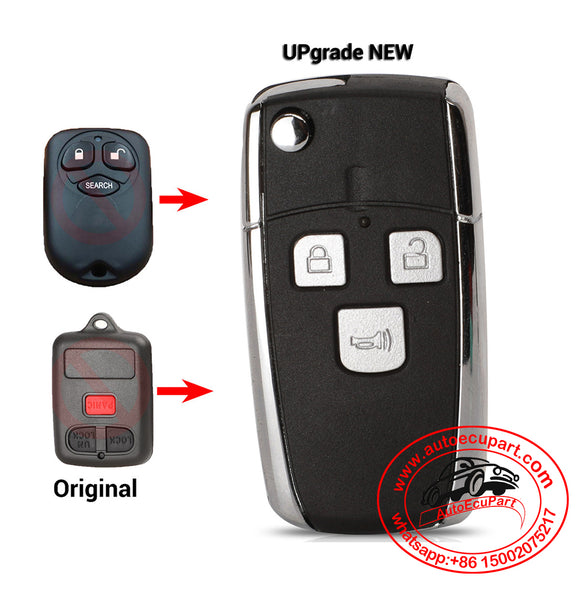 Modified Flip Remote Key Shell Case 3 Button for BYD F3 F3R / Toyota Vios