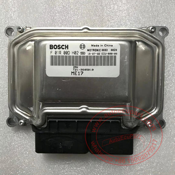 New Bosch ME17 ECU T21-3605010BA F01R00DH02 for Chery Tiggo Engine Control Unit