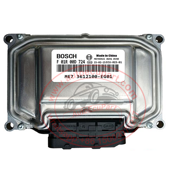 New Bosch ME7 ECU F01R00D724 (F 01R 00D 724) 3612100-EG01 Electronic Control Unit for Great Wall C30 M2 M4, Haval H1